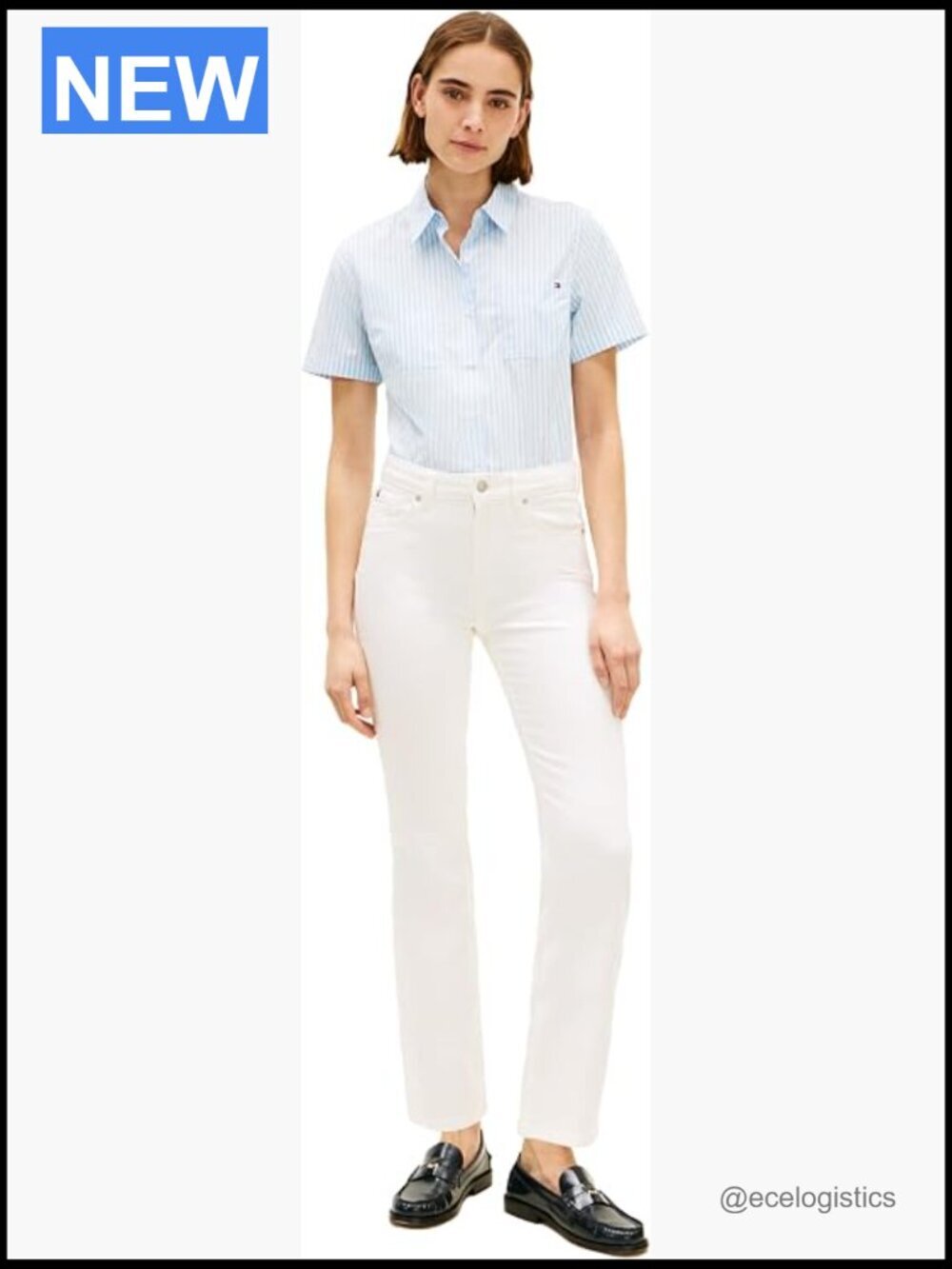Mid Rise Bootcut Jeans with Stretch Denim Cotton Spandex